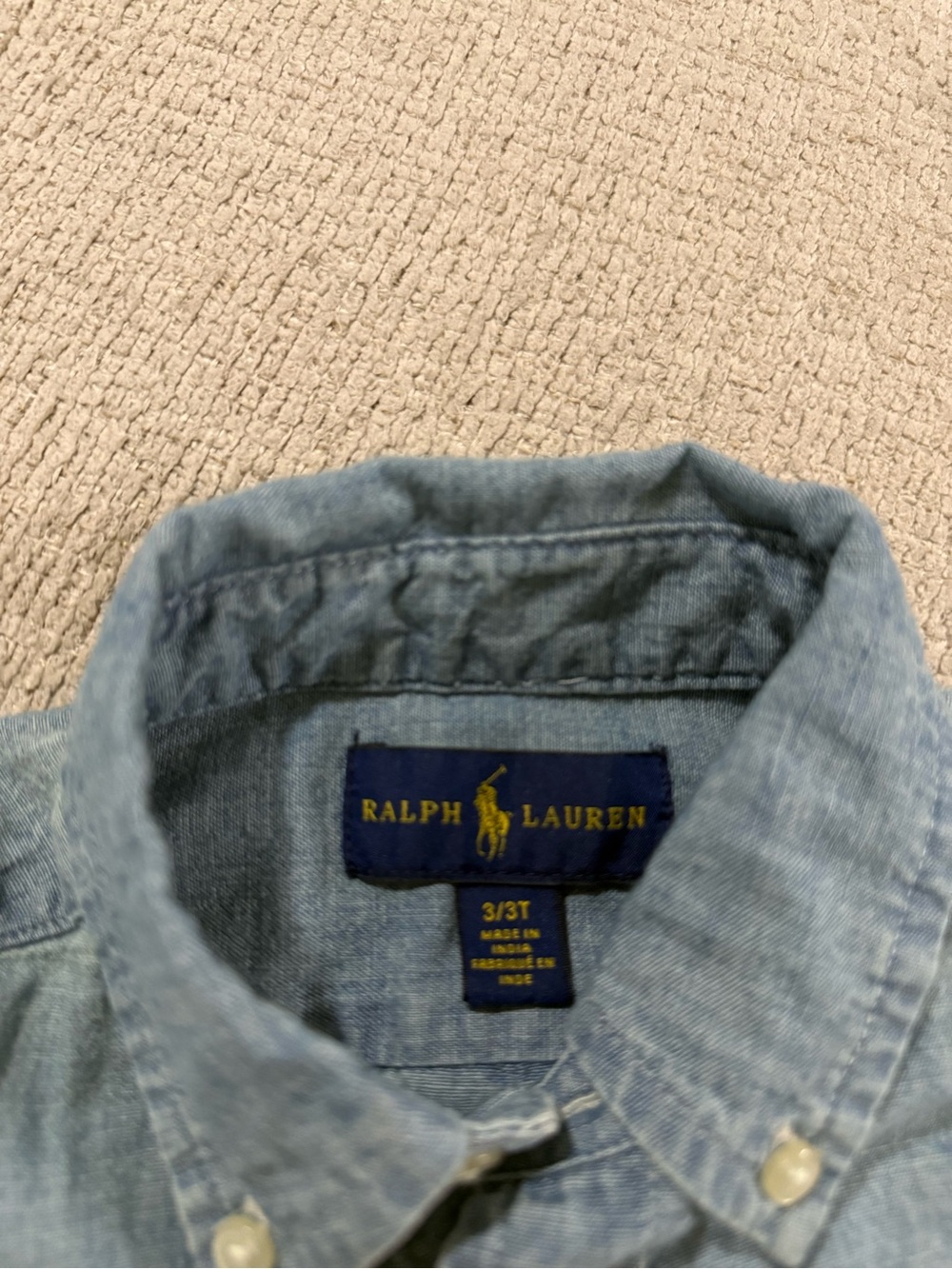 Ralph Lauren Light Denim Button-Down Shirt for Kids - Picture 4 of 6